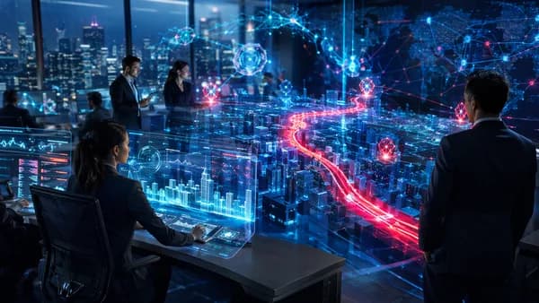 AI fraud systems track stolen funds moving through instant payment networks in a futuristic banking control room.