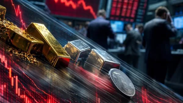 Gold, silver and crypto assets slide amid market selloff and rate-risk pressure.
