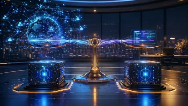 Edge computing trade-off between a large platform network and a simple secure developer workspace.
