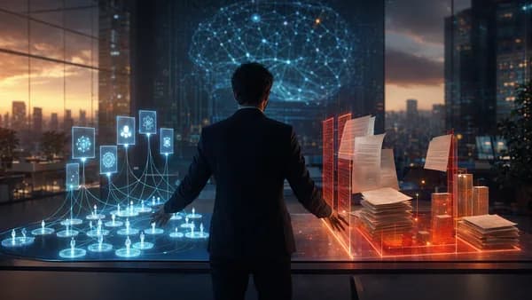 Founder weighing equity crowdfunding platforms, fees, compliance, and investor overhead in a futuristic tech workspace.