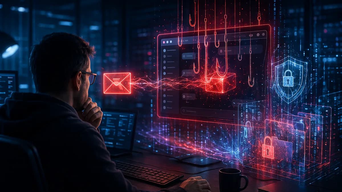 Cybersecurity phishing trap using fake AI workspace invites to steal protected data