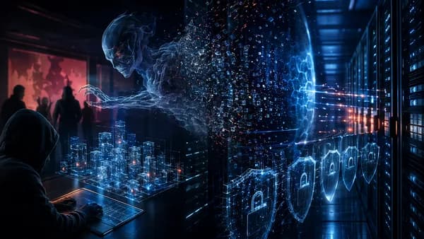 Ghostlike malware dissolves inside a protected corporate network as ransomware threats loom in the dark.