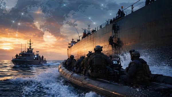 UK forces board a sanctioned oil tanker in the English Channel amid global geopolitical tension.