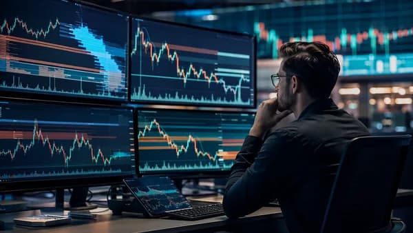 Trader analyzing volume profile charts and market data to spot hidden stock price traps