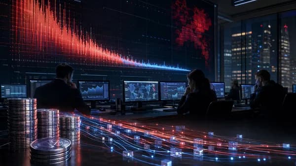 Forensic blockchain analysis visual showing disputed activity around a sanctioned Russian stablecoin.