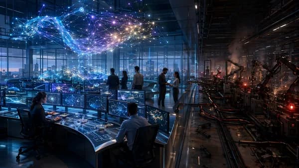 Enterprise AI orchestration hub showing stalled deployment workflows and neural network systems.