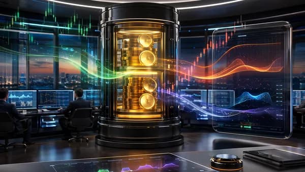 Crypto trading desk visualizing Bitcoin yield, covered calls, capped upside, and premium income.