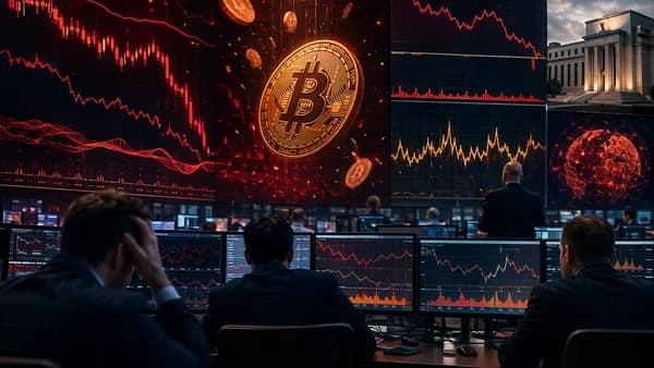 Bitcoin slides on a tense crypto trading floor as rate hike fears and inflation data pressure markets.