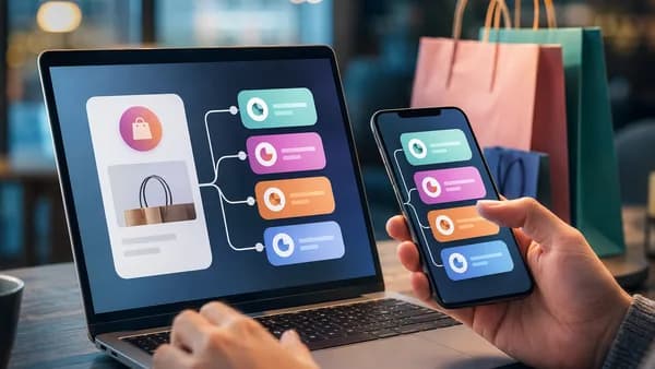 Consumer compares multiple BNPL checkout options across fintech devices.