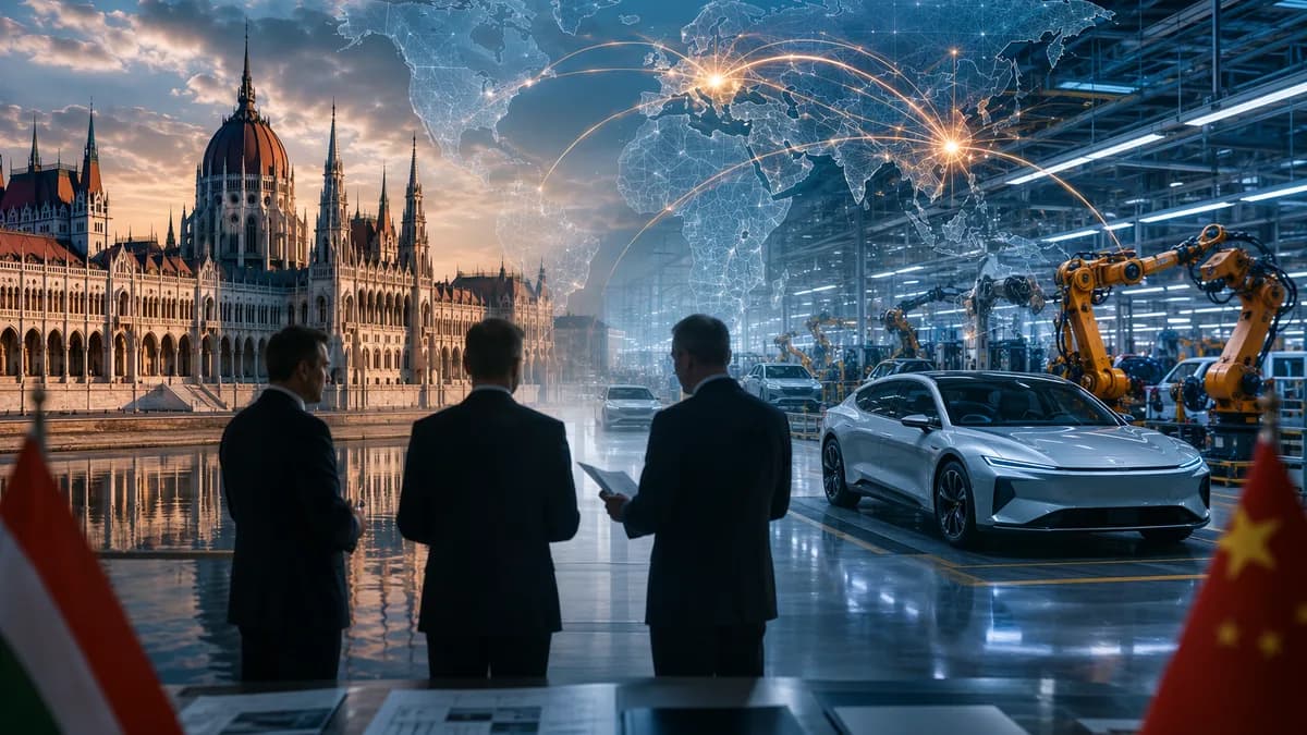 Hungary-China EV deal probe shown through factory, officials, and global connection map