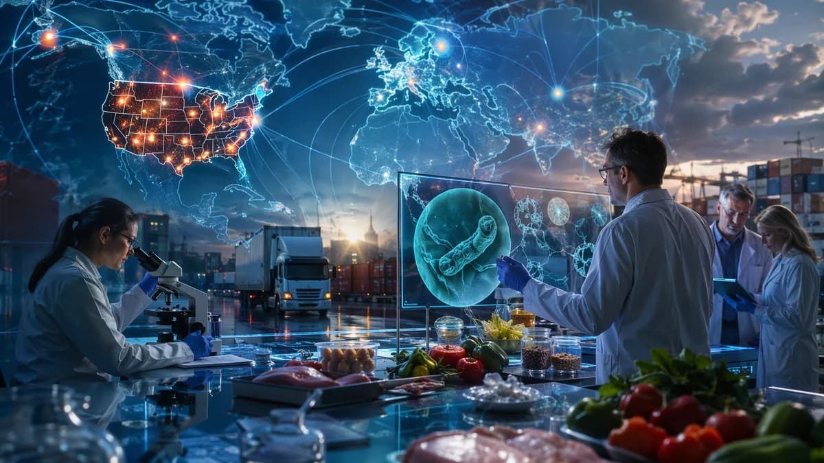 Scientists analyze a parasite outbreak with holographic global map and food-safety clues.