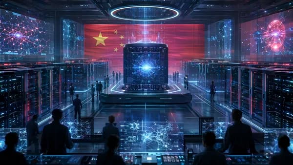 Futuristic AI data center symbolizing DeepSeek funding and China’s compute race