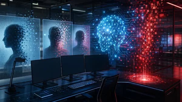 AI image tool shutting down amid privacy and likeness concerns in a futuristic tech workspace.