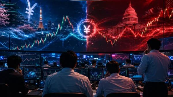 FX trading desk visualizing joint yen intervention and USD/JPY market volatility