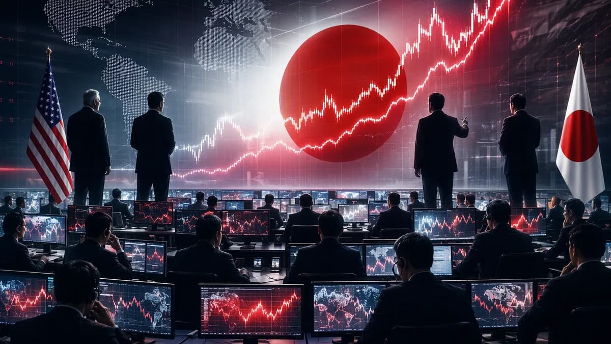 FX trading desk visualizing joint yen intervention and USD/JPY market volatility
