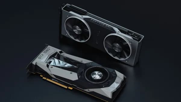 A close-up view of modern GPU units, ideal for gaming and tech visuals.