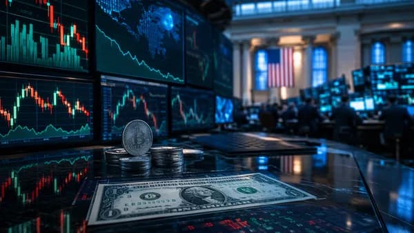 US dollar market rally fading on a modern trading floor ahead of a Fed decision.