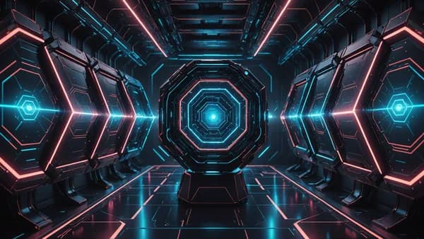 An abstract digital shield protecting a glowing AI neural network model, symbolizing cybersecurity for AI deployments.