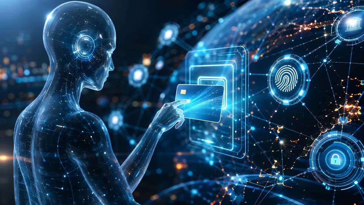 AI agent using a secure digital payment card within a global commerce network