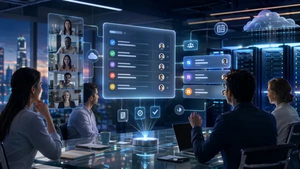 AI meeting notes dashboard turning team discussions into organized tasks and accountability