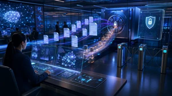 Secure enterprise AI writing platform with encrypted data flows, audit nodes, and compliance controls.