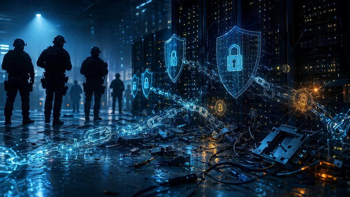 Authorities dismantle a dark crypto laundering network used by ransomware crews.