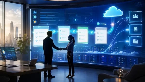 SaaS onboarding automation dashboard with cloud workflows and human client interaction
