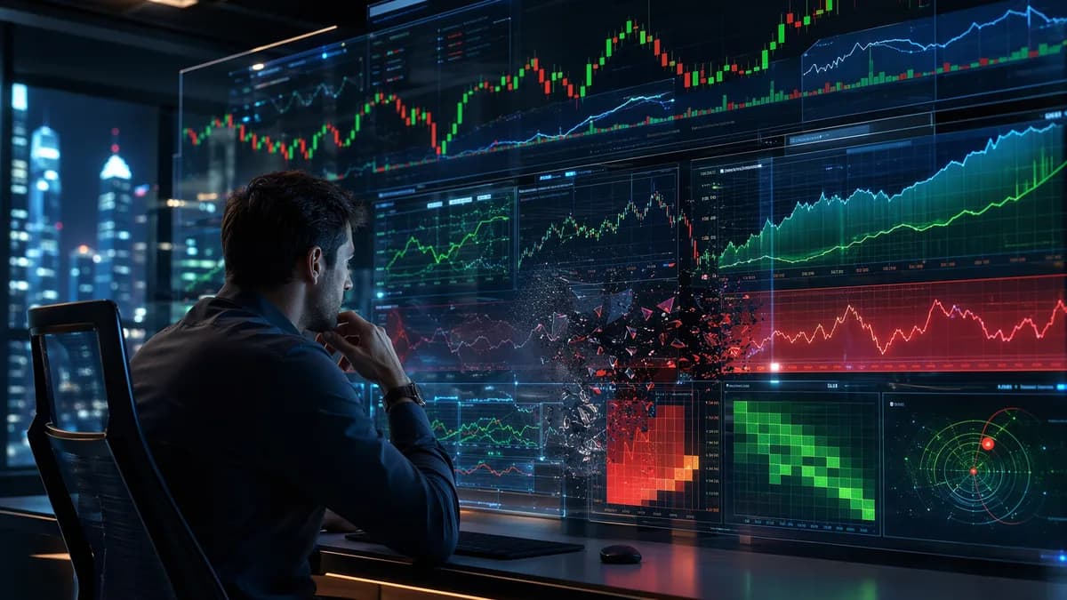 Trader reviewing backtesting charts and market data to identify weak trading strategies
