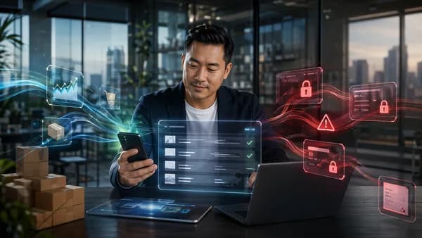 Business owner comparing BNPL cash-flow benefits with hidden fee risks on digital payment interfaces