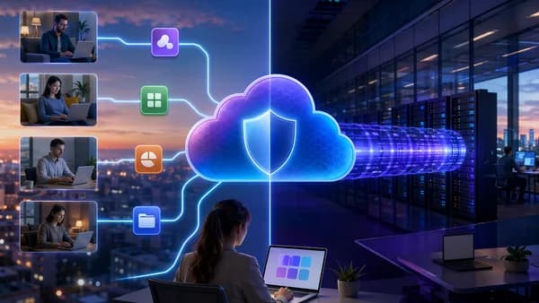 Secure cloud gateway connecting apps and remote users beside broader private network access.