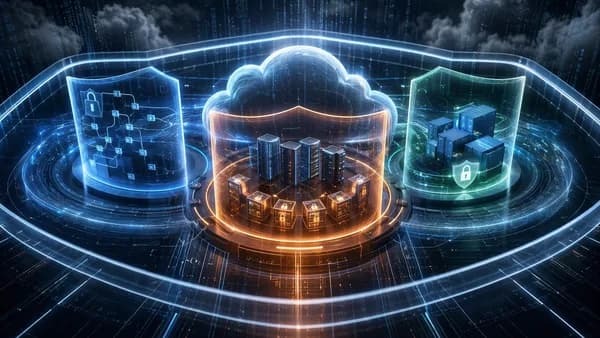 Layered cloud security shields protecting workloads, configurations, and unified infrastructure