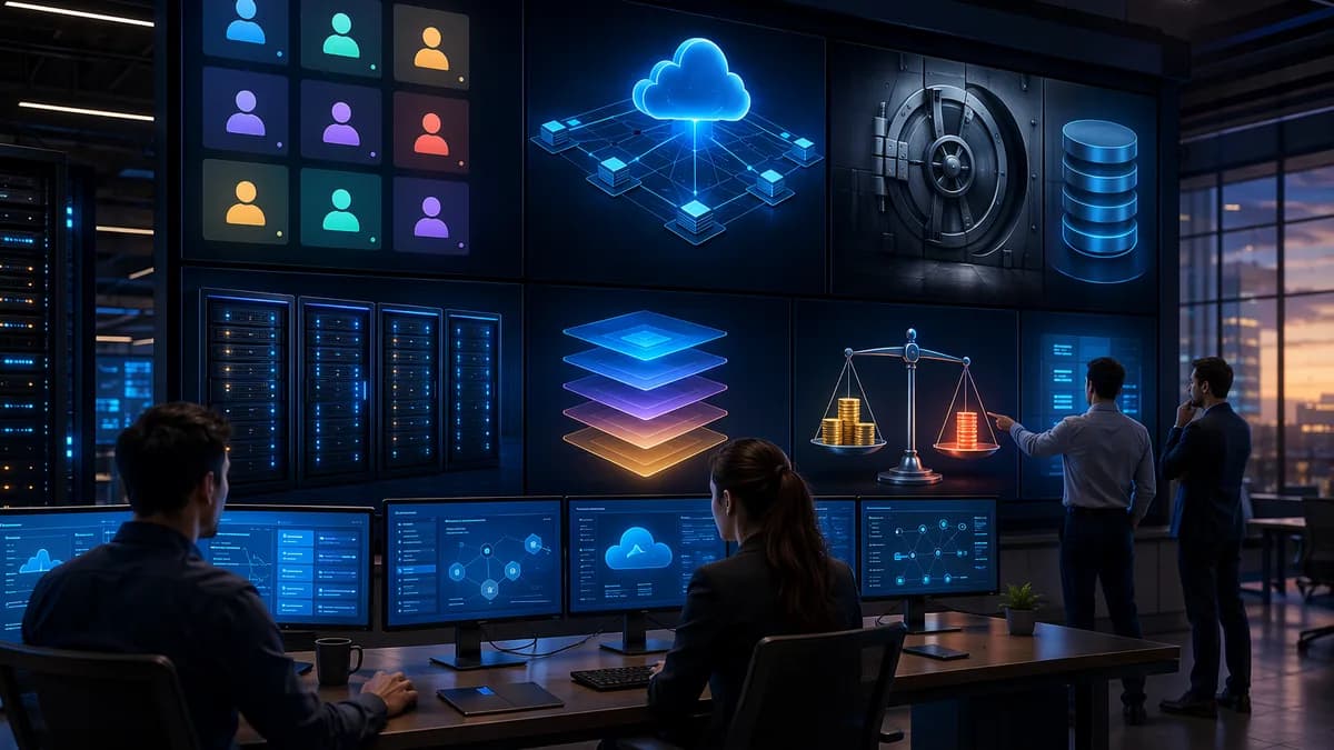Agency hosting dashboard with client limits, backups, staging, and cloud infrastructure.