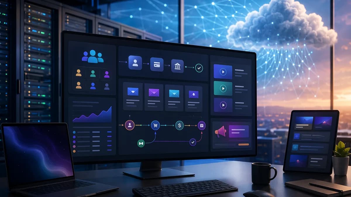 Scalable paid newsletter SaaS dashboard with subscriber, payment, and customer journey visuals