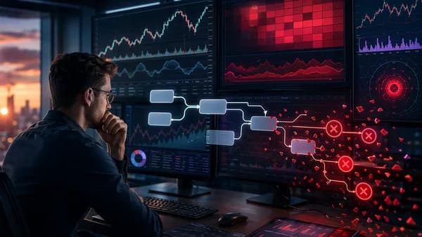 No-code trading backtest dashboard revealing flawed strategies and bad market assumptions