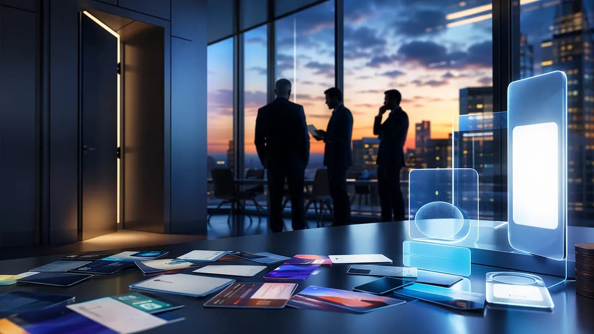 Fintech headquarters scene symbolizing venture investing shutdown and corporate restructuring.