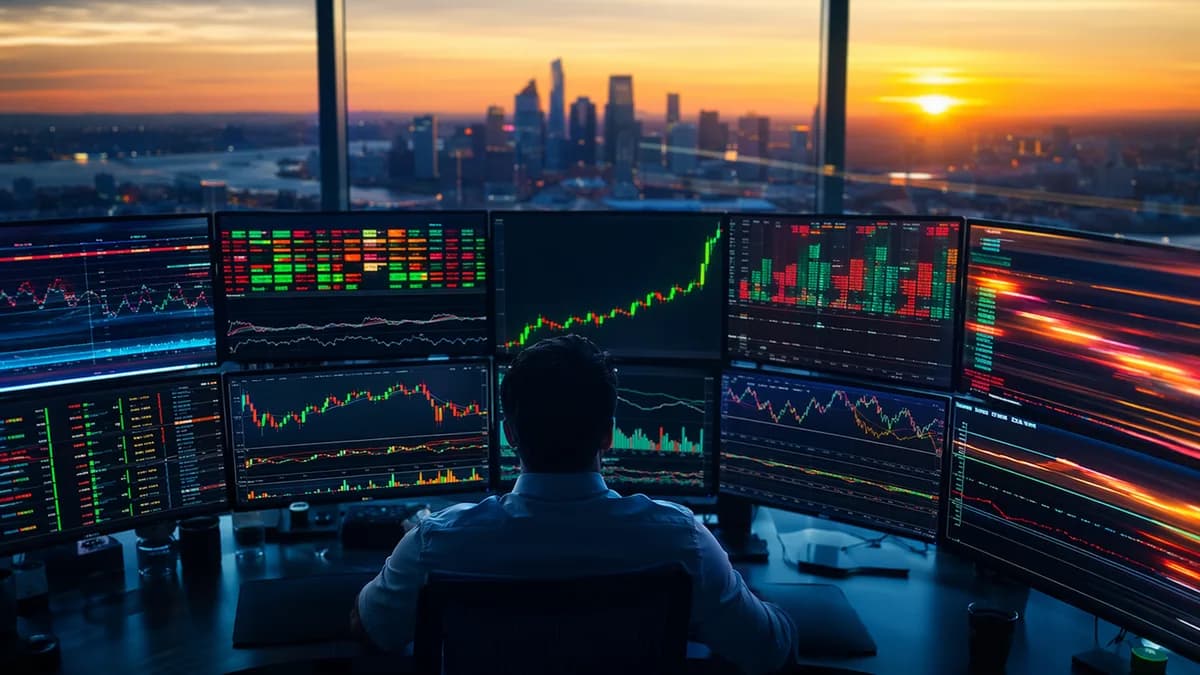 Trader watching real-time market scanners and charts during fast-moving premarket action