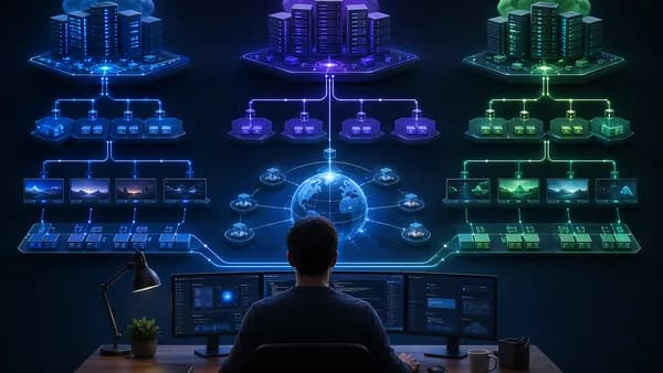 Three cloud hosting platforms compared through servers, deployment pipelines, and edge network nodes.