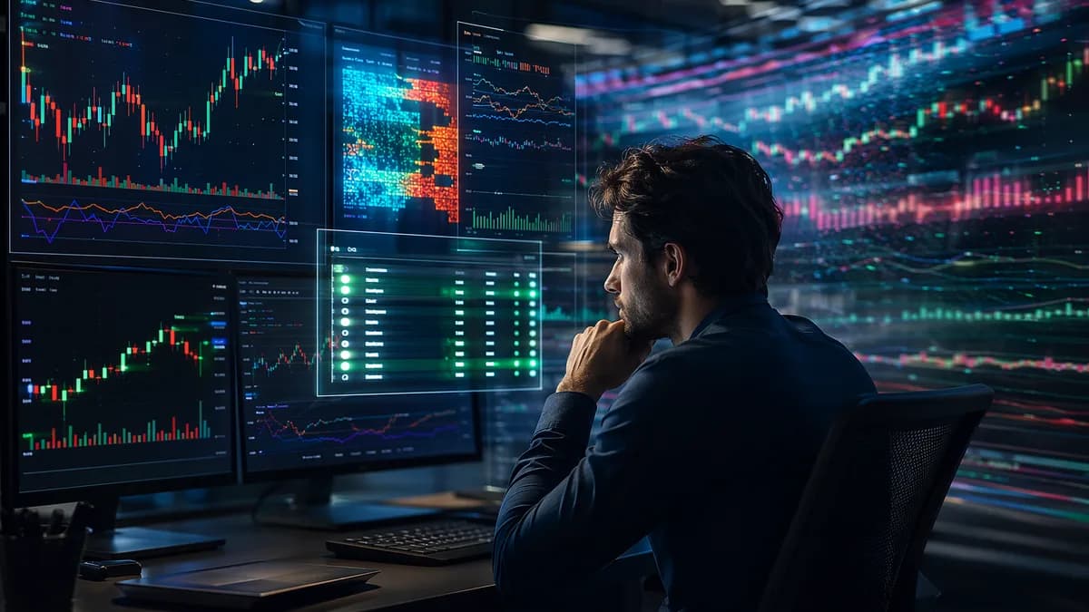 Trader using screeners to filter noisy market data into a focused swing trading watchlist