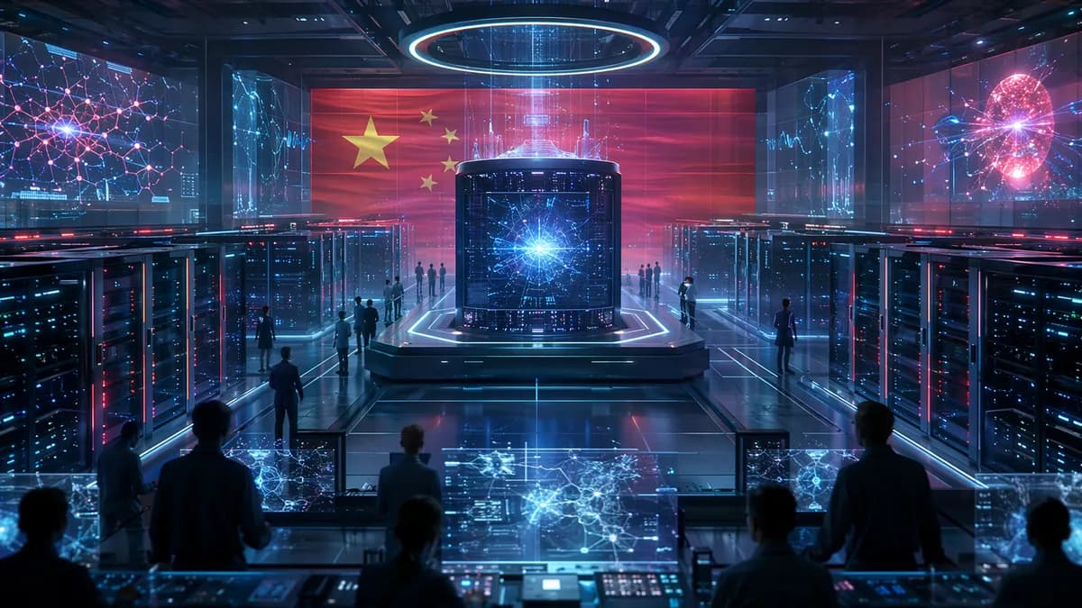 Futuristic AI data center symbolizing DeepSeek funding and China’s compute race