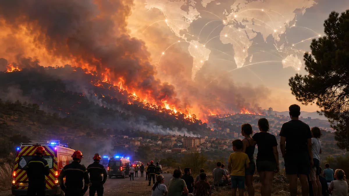 Wildfires in France force mass evacuations as emergency crews confront smoke and flames