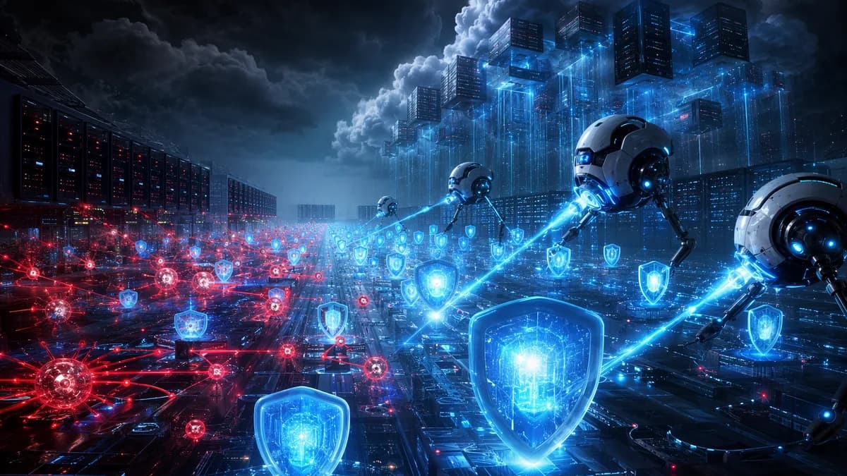 AI-driven cyber defense seals hundreds of vulnerabilities across a dark enterprise cloud network.