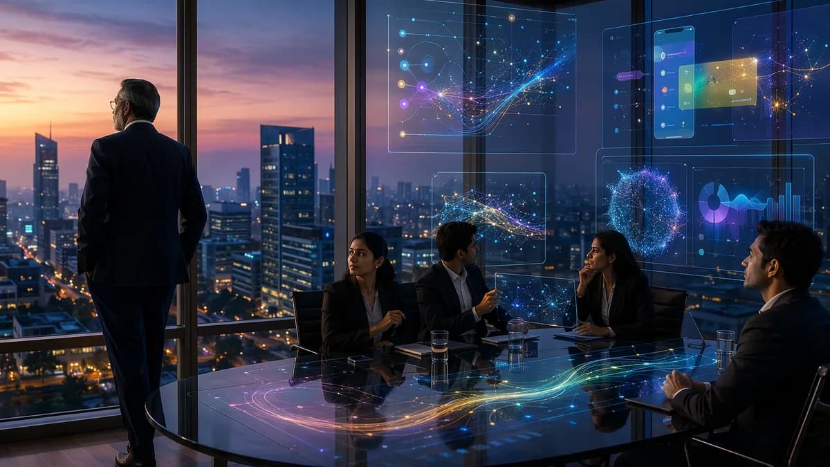 Fintech venture partners in a modern boardroom as a founder figure steps away, symbolizing a new fund launch.