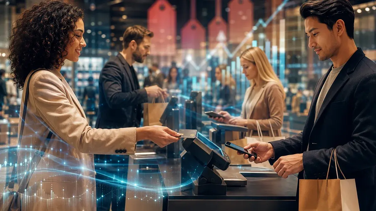 Consumers using digital payments at retail checkout amid inflation pressure