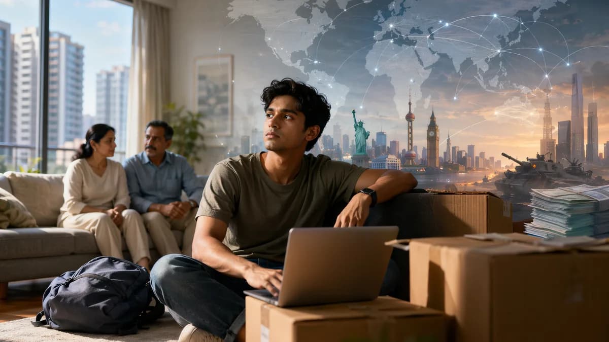 Young adult at home with parents as rising living costs reshape global independence trends
