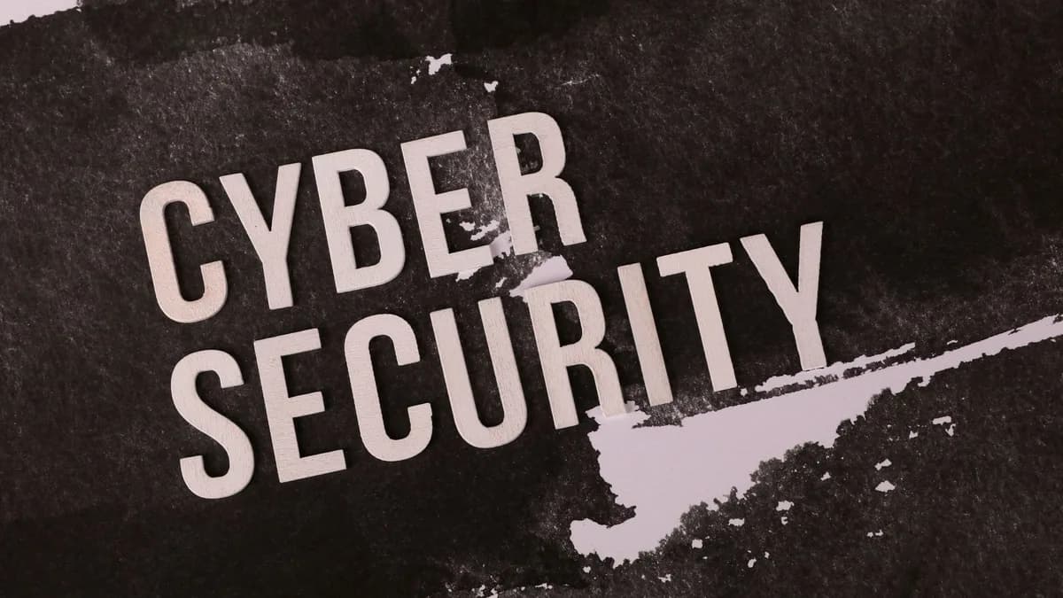 Cyber security concept shown on grunge-style background highlights the importance of digital protection.