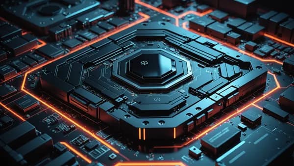 A fractured digital shield leaking ultraviolet and infrared light on a dark circuit board, symbolizing compromised data security.