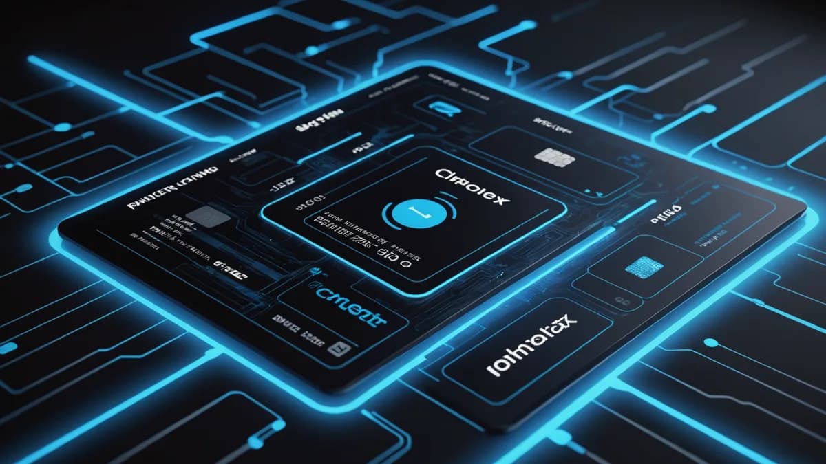 Abstract illustration of a payment platform shift from blue to dark-themed digital channels, symbolizing X Money replacing Stripe for US creator payouts.